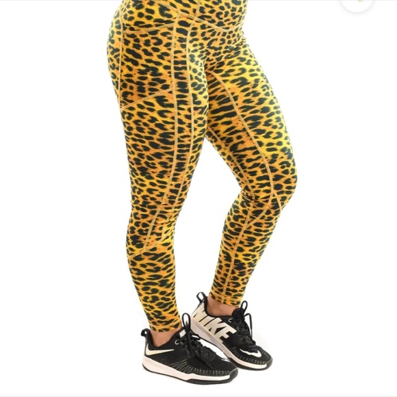 Til You Collapse Sunset Leopard Leggings - Picture 1 of 13